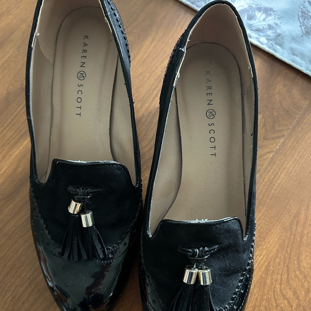 Karen Scott Black Tassel Loafers